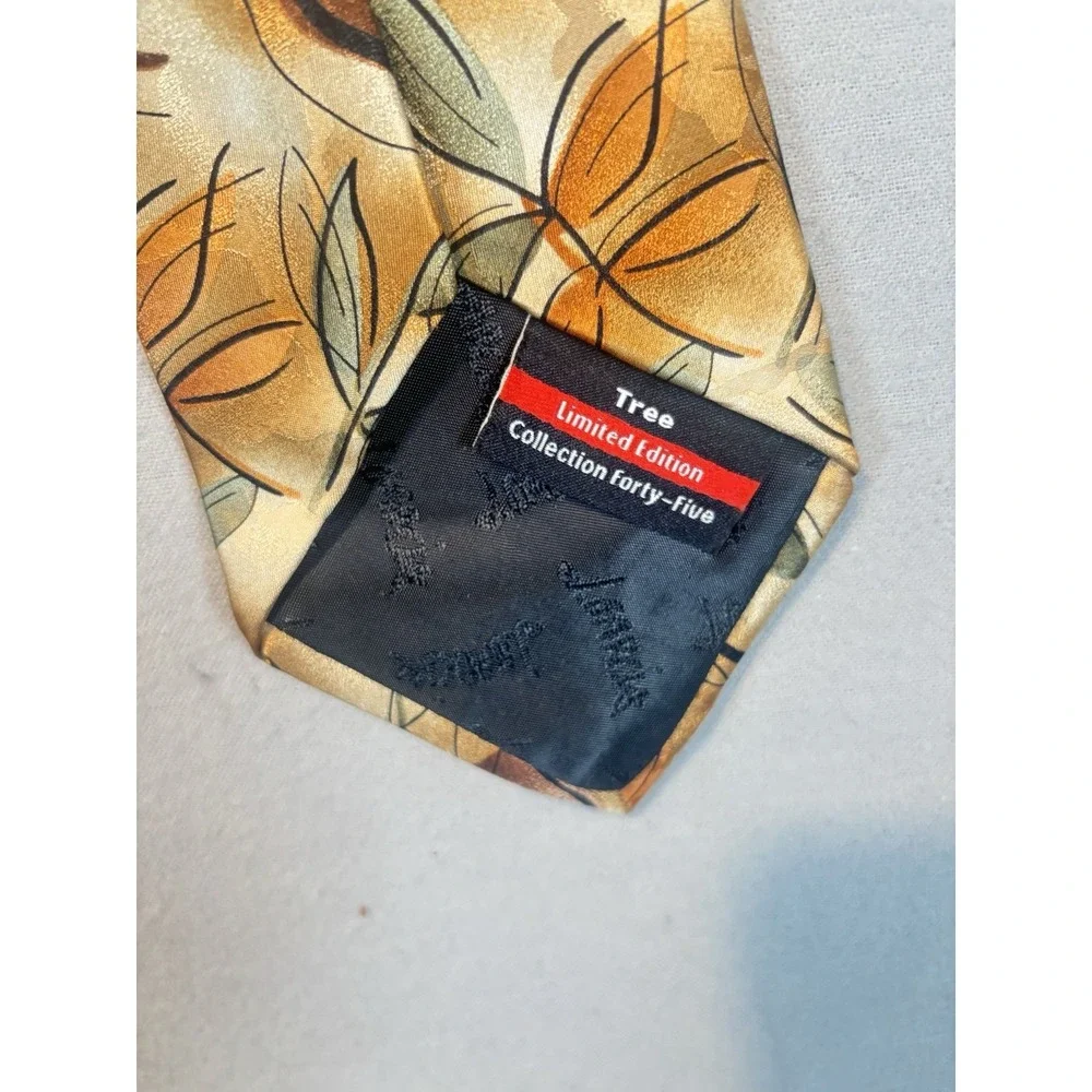 J Garcia Collection 45 Silk‎ Tie Tree Leaf Abstract Limited Edition Mens Art